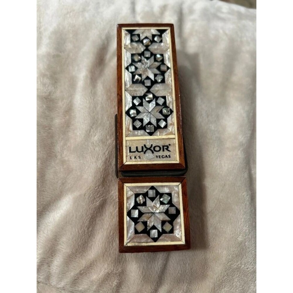 Luxor Las Vegas Mother of Pearl Inlaid Wooden Paper Clip